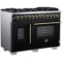 Forno Capriasca FFSGS638748BLK - Forno Capriasca 48-Inch Freestanding French Door Dual Fuel Range