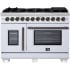 Forno Capriasca FFSGS638748WHT - Forno Capriasca 48-Inch Freestanding French Door Dual Fuel Range
