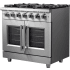 Forno Massimo FFSGS643936 - Massimo 36 Inch Freestanding French Door Gas Range in Angled View