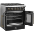 Forno Galiano FFSGS644430BLK - Galiano 30″ Freestanding French Door Gas Range in Angled Opened View