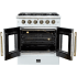 Forno Galiano FFSGS644430WHT - Galiano 30″ Freestanding French Door Gas Range in Opened View