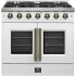 Forno Galiano FFSGS644436WHT - Galiano 36″ Freestanding French Door Gas Range in Front View