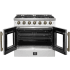 Forno Galiano FFSGS644436WHT - Galiano 36″ Freestanding French Door Gas Range in Opened View