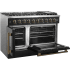 Forno Galiano FFSGS644448BLK - Galiano 48″ Freestanding French Door Gas Range in Opened View