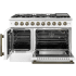 Forno Galiano FFSGS644448WHT - Galiano 48″ Freestanding French Door Gas Range in Opened View