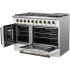 Forno Galiano FFSGS644448WHT - Galiano 48″ Freestanding French Door Gas Range in Opened View