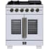 Forno Capriasca FFSGS646030WHT - Forno Capriasca 30-Inch Freestanding French Door Gas Range