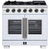 Forno Capriasca FFSGS646036WHT - Capriasca 36-Inch Freestanding French Door Gas Range