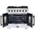 Forno Capriasca FFSGS646036WHT - Capriasca 36-Inch Freestanding French Door Gas Range