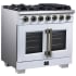 Forno Capriasca FFSGS646036WHT - Capriasca 36-Inch Freestanding French Door Gas Range