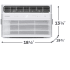 Frigidaire FHWW085WE1 - 8,000 BTU Inverter Smart Window Air Conditioner - Dimension