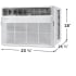 Frigidaire FHWW245WE2 - 24,000 BTU Inverter Smart Window Air Conditioner - Dimension