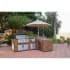 Fire Magic IL660FOD116BA - French Barrel Oak L- Shaped Reclaimed Wood Island With Medium Pantry Cut-out