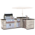Fire Magic IL660SPK116BA - ilver Pine L- Shaped Reclaimed Wood Island with Kegerator Cut-out