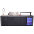Forno FODKT2544BLK - Outdoor Kitchen w/ BBQ, Beverage Center, Sink in Front View