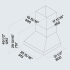 Falmec Pyramid Outdoor FOPYR36W12OS - Dimensions Guide