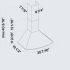 Falmec Potenza FPAFR36W3SS - Dimensions Guide
