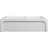 ZLINE FRC5121WH36 - 36 in. Palermo Farmhouse Apron Front Double Bowl Reversible Fireclay Kitchen Sink with Bottom Grid in White Gloss