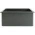 ZLINE FRC5123CL24 - 4-Inch Rome Dual Mount Single Bowl Fireclay Kitchen Sink with Bottom Grid in Charcoal