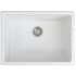 ZLINE FRC5123WH24 - 24-Inch Rome Dual Mount Single Bowl Fireclay Kitchen Sink with Bottom Grid in White Gloss