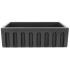 ZLINE FRC5131CL33 - 33-Inch Venice Farmhouse Apron Front Single Bowl Reversible Fireclay Kitchen Sink with Bottom Grid in Charcoal