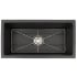 ZLINE FRC5131CL33 - 33-Inch Venice Farmhouse Apron Front Single Bowl Reversible Fireclay Kitchen Sink with Bottom Grid in Charcoal
