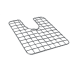 Franke Largo Series LA1136S - Uncoated Stainless Steel Bottom Grid for LAX16030 RH Bowl