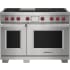 Wolf M Series DF48450CGSP - 48 Inch Dual Fuel Range - 4 Burners, Infrared Charbroiler and Infrared Griddle