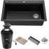 Kraus Bellucci™ KGTW233MB10075MB - 33 Inch Top Mount Drop-In Workstation Single Bowl Granite Kitchen Sink with Accessories