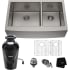 Kraus Standart PRO Series KHF2033610075MB - 36 Inch Apron Front Farmhouse Double Bowl Kitchen Sink with WasteGuard™ Garbage Disposal