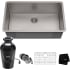 Kraus Standart PRO Series KHU1003010075MB - 30 Inch Undermount Single Bowl Kitchen Sink with WasteGuard™ Garbage Disposal