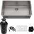 Kraus Standart PRO Series KHU1003210075MB - 32 Inch Undermount Single Bowl Kitchen Sink with WasteGuard™ Garbage Disposal