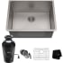 Kraus Standart PRO Series KHU1012310075MB - 23 Inch Undermount Single Bowl Kitchen Sink with WasteGuard™ Garbage Disposal