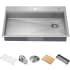Kraus KWT3103355 - 33 Inch Dual Mount Workstation Single Bowl Stainless Steel Kitchen Sink
