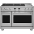 Cafe Professional Series C2Y486P2TS1 - 48" Dual-Fuel Commercial-Style Range with 6 Burners and Griddle