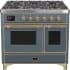 Ilve Majestic II Collection UMD10FDNS3BGGLP - 40 Inch Blue Grey Natural Gas Freestanding Range