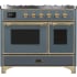 Ilve Majestic II Collection UMD10FDNS3BGGLP - 40 Inch Blue Grey Natural Gas Freestanding Range