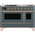 Ilve Majestic II Collection UM12FDNS3BGPLP - 48 Inch Blue Grey Natural Gas Freestanding Range