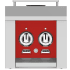Hestan AGB2CPRD - Color Control Panel for Double Side Burner in Red/Matador