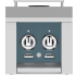 Hestan AGB2CPGG - Color Control Panel for Double Side Burner in Graphite Gray/Pacific Fog
