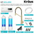 Kraus Bolden Series FS1000FF104BB - KRAUS® Purita™ 2-Stage Under-Sink Filtration System with Bolden™ Single Handle Drinking Water Filter Faucet - Kit Included