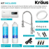 Kraus FS1000KFF1610MB - KRAUS® Purita™ 2-Stage Under-Sink Filtration System with 2-in-1 Single Handle Drinking Water Filter Faucet - Kit Included
