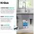 Kraus FS1000KFF1610MB - 2-Stage Under-Sink Filtration System with 2-in-1 Single Handle Drinking Water Filter Kitchen Faucet