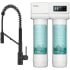 Kraus Oletto Series FS1001KFF2631MB - 2-in-1 Commercial Style Pull-Down Single Handle Water Filter Kitchen Faucet with 2-Stage Under-Sink Filtration System