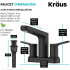 Kraus Indy™ Series FUS14102MB - 2 Handle Centerset Bathroom Faucet