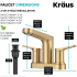 Kraus Indy™ Series FUS14102SFBB - 2 Handle Centerset Bathroom Faucet