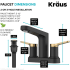 Kraus Indy™ Series FUS14102SFBBMB - 2 Handle Centerset Bathroom Faucet