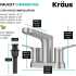 Kraus Indy™ Series FUS14102SFBN - 2 Handle Centerset Bathroom Faucet