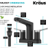 Kraus Indy™ Series FUS14102SFBNMB - 2 Handle Centerset Bathroom Faucet