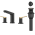 Kraus Indy™ Series FUS14103SFBBMB - 2 Handle 8-Inch Widespread Bathroom Faucet with 1.2 GPM Flow Rate